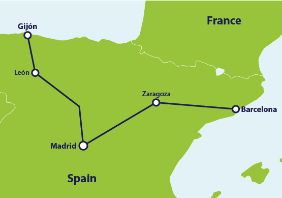 Barcelona to Gij n by Train Eurail